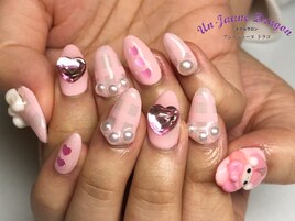 ピンク☆キャラクターネイル