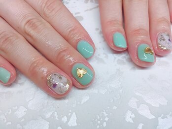 レアレアネイル(Lealeanail)/【パラジェル】フラワーネイル