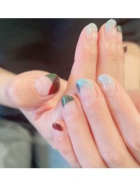 変形フレンチ 秋 シンプル