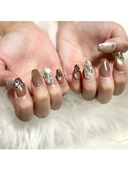 アームス(Arms)/ブラウン×レオパード