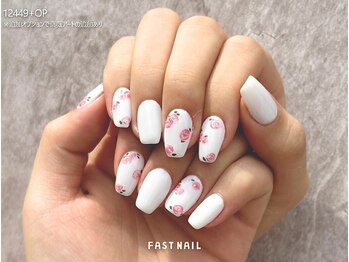 ファストネイル 高崎駅前店(FAST NAIL)/人気*フラワーネイル[バラ/薔薇]