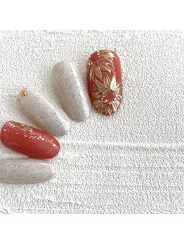 グレイスアンドコー(grace&co.)/ひまわりミラーネイル