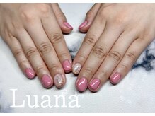 ルアナ(Luana)/ピンク×大理石風ネイル