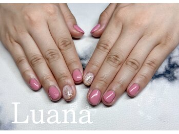 ルアナ(Luana)/ピンク×大理石風ネイル