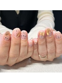 マイカ入りジェルとミラーアート