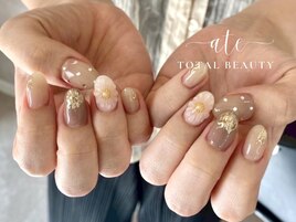 秋フラワーネイル