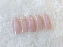 イーネイル 池下店(E.nail)/ツイード艶マグフレンチネイル