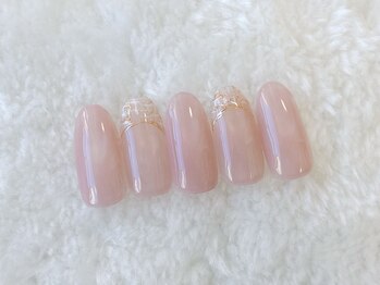 イーネイル 池下店(E.nail)/ツイード艶マグフレンチネイル