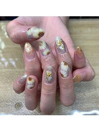 ひまわり　夏ネイル