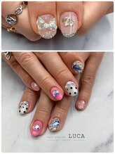 ネイルアトリエルカ(nail atelier LUCA)/W-971 大人可愛いオーロラネイル