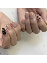 ララアンジュ(LaLa-Ange)/黒レースネイル