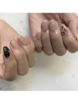 ララアンジュ(LaLa-Ange)/黒レースネイル