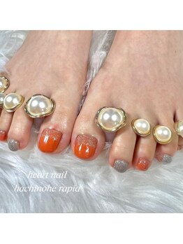 はあとねいる 八戸ラピア店/オレンジフットネイル