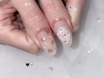 雪だるまさんネイル