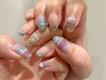 フリークネイル(FREAK Nail)の写真/【話題のボーダーマグ＊12000円】流行りの水光マグも人気◎シーンや制限に合わせた最大限のアートを提案♪
