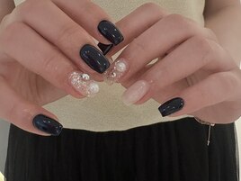 ネイビーネイル　パラジェル