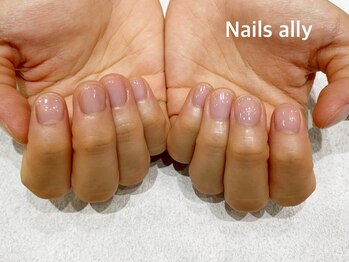 ネイルズアリー 立川店(Nails ally)/クリアジェル補強×ネイルケア
