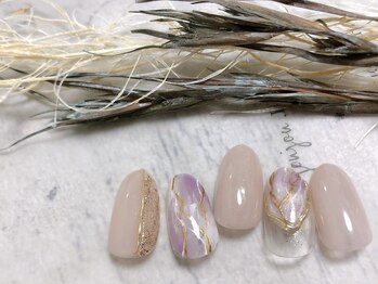 キキネイル たまプラーザ店(kikinail)/7月定額Bコース 大理石ネイル