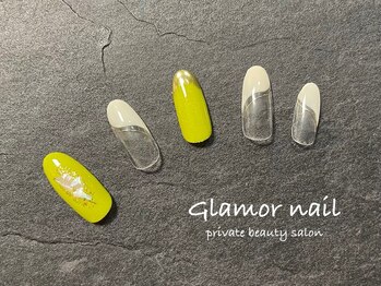 グラマーネイル(Glamor nail)/フレンチ×シェル