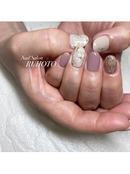 ルホート(RUHOTO)/桜ホロネイル
