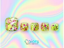 カラーズ荻窪 ネイルラウンジ(Colors Ogikubo Nail Lounge)/イエローグリーンゴールドアート