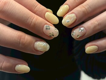 ファンクションネイルズ 表参道 原宿(FUNCTION NAILS)/バターイエロー/ニュアンス