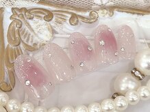 ネイルサロンアンドスクール ラフィーネ 池袋店/ワンホンチークネイル◆￥7990