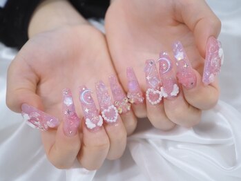 nailsalon amore 心斎橋店【長さだし/持ち込み/スカルプ/フィルイン/定額】/ゆめかわネイル13420円