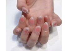 クリスタルネイルサロン(Crystal Nail)/チークネイル　ワンホンネイル