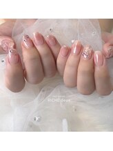 リッシュ ドゥ(RICHE deux)/似合わせピンクのワンホンネイル