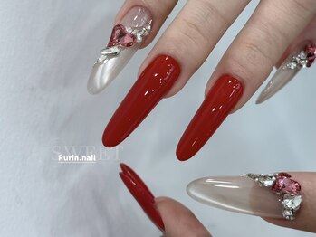 赤ネイル／パーツ