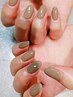 【hand nail】ワンカラー・ラメグラ　￥6200
