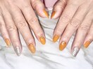 夏にピッタリオレンジネイル！