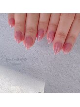 リアンスネイル ヴィヴィッド 岡山店(LianS nail ViViD)/ワンカラー＋ラメ