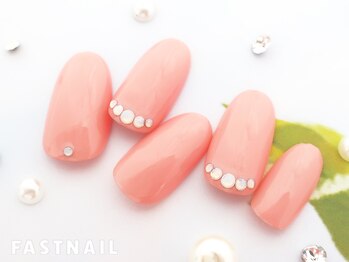 ファストネイル 立川店(FAST NAIL)/ピンクのつやネイル