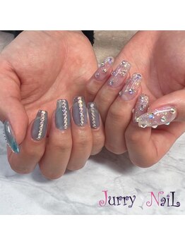 ジュリーネイル 所沢店/透けキラデザイン