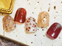 ネイル ラグーン 大泉学園(nail Lagoon)/定額S　レオパード　ボルドー