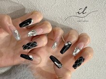 イル 神戸店/キルティング×ビジューネイル