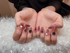 赤チークネイル