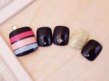 ネイルサロンフォーユー(for u)/ボーダーネイル￥７０００