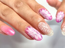 奥行き感フラワーネイル