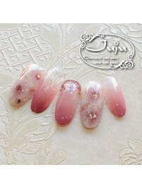 桜ネイル　八重桜　春ネイル