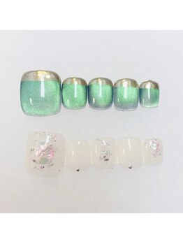 ネイル アンド アイラッシュ ヨンマルニ(Nail&eyelash 402)/☆フットシンプルデザイン☆