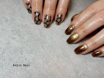 キールネイル(KeyleNail)/黒あみアート×マグ¥15,000