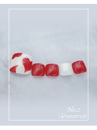 カラー2色、ハートアート
