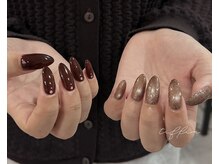 ネイルサロン ティフィン(tiffin)/～ボルドー×フラッシュマグ～