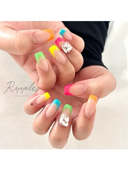 夏ビタミンフレンチネイル