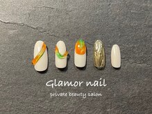 グラマーネイル(Glamor nail)/3D×ゴールド