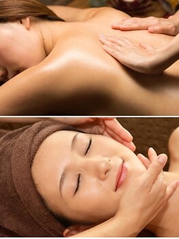 太陽と月の写真/【美と癒しが叶う】ボディ＆フェイシャル豪華コース★憧れの小顔と疲労改善へ！心身ともに至福のひと時を♪