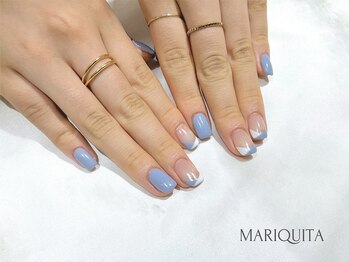 ネイルサロン マリキータ(MARIQUITA)/バイカラー変形フレンチ